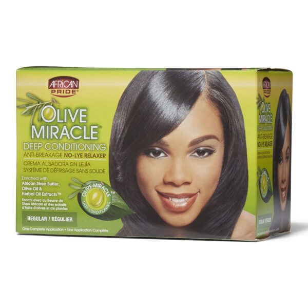 Olive Miracle Deep Conditioning No-Lye Relaxer Kit Regular