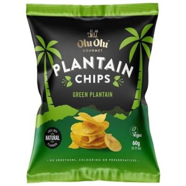Olu Olu Plantain chips green 60g
