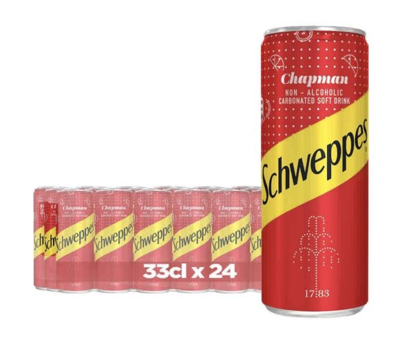 Schweppes chapman 33cl can