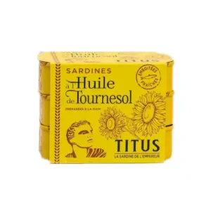 Titus sardine huile sunflower oil 125g 3pack