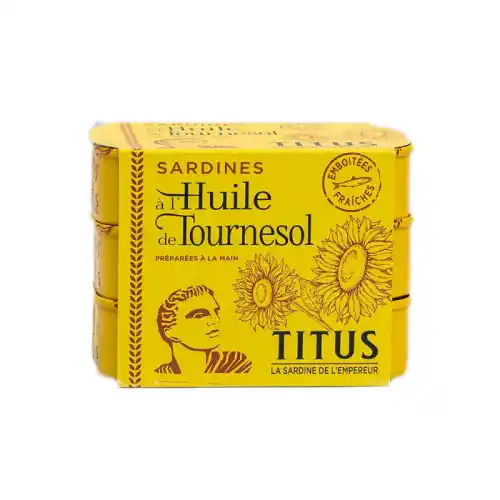 Titus sardine huile sunflower oil 125g 3pack