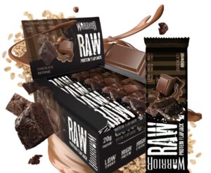 12 Count Warrior Raw Protein Flap Jack Chocolate Brownie Protein Bars exp 5/21