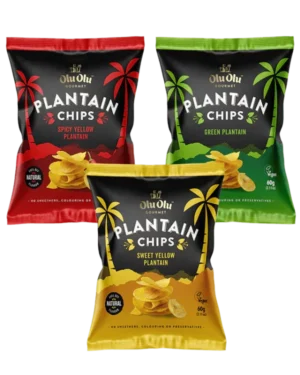 Olu Olu Plantain chips box