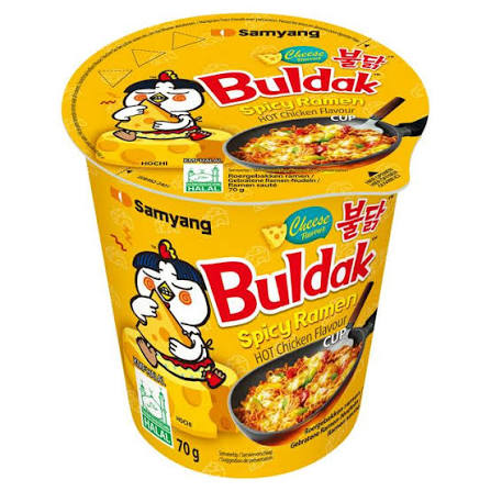 Buldak Hot Chicken Flavour Ramen Cup Cheese Flavour 80g