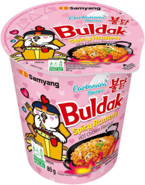Buldak Hot Chicken Flavour Ramen Carbonara Cup 80g